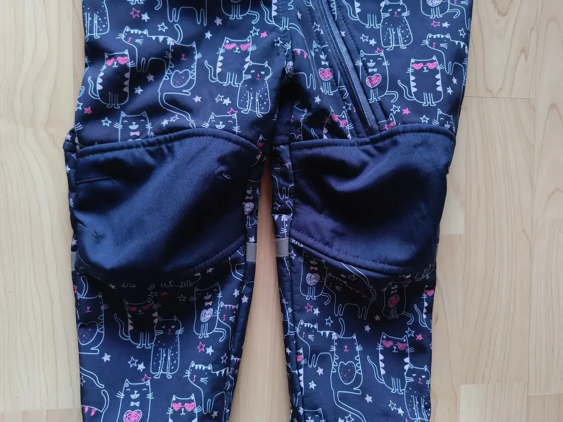 Softshelloverall Matschanzug Topomini Größe 92 dunkelblau mit Katzen