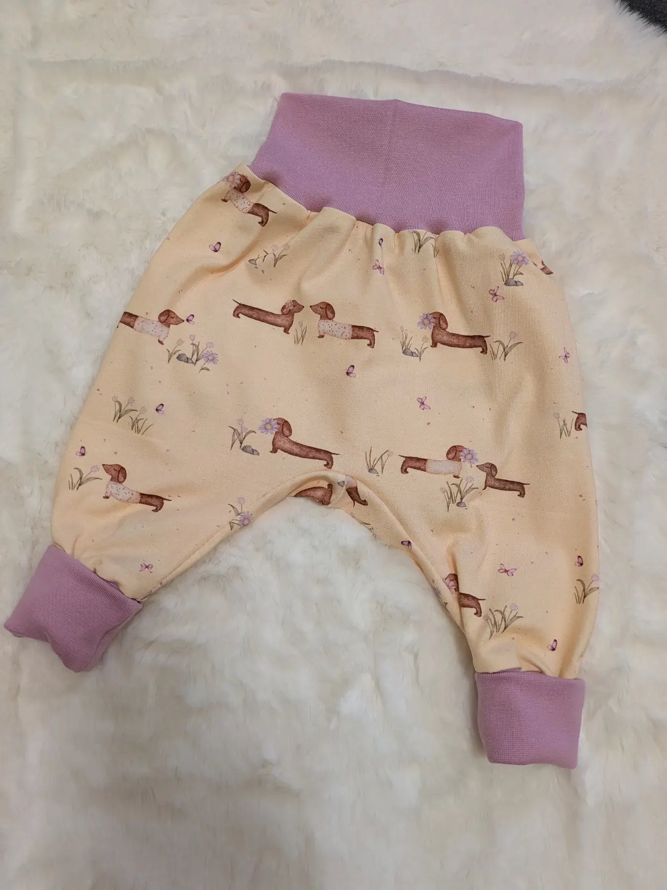 Hose Pumphose Größe 74/80 Dackel Mädchen Baby