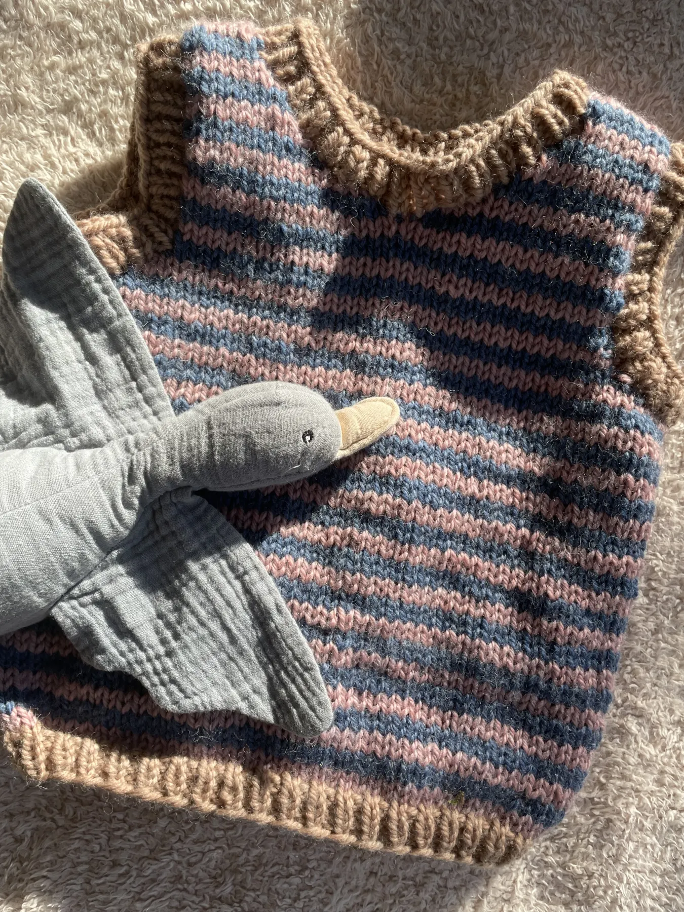 Weste Pullunder aus Wolle gestrickt