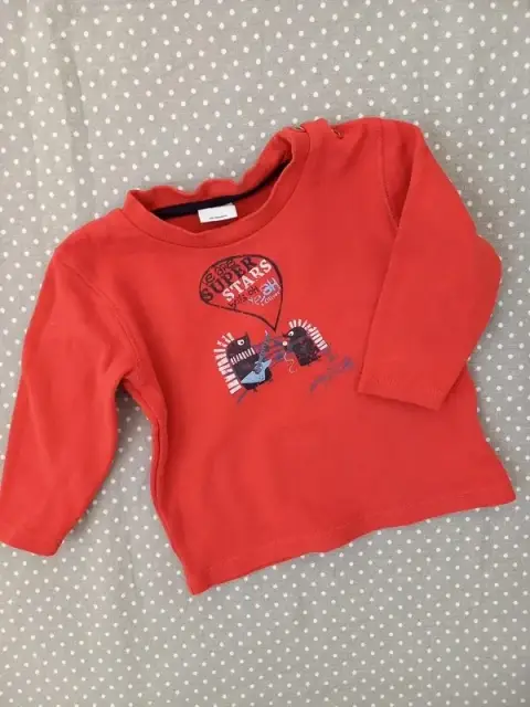S. Oliver Baby Shirt Gr 68 Junge, Igel, rostrot, Longsleeve Herbst