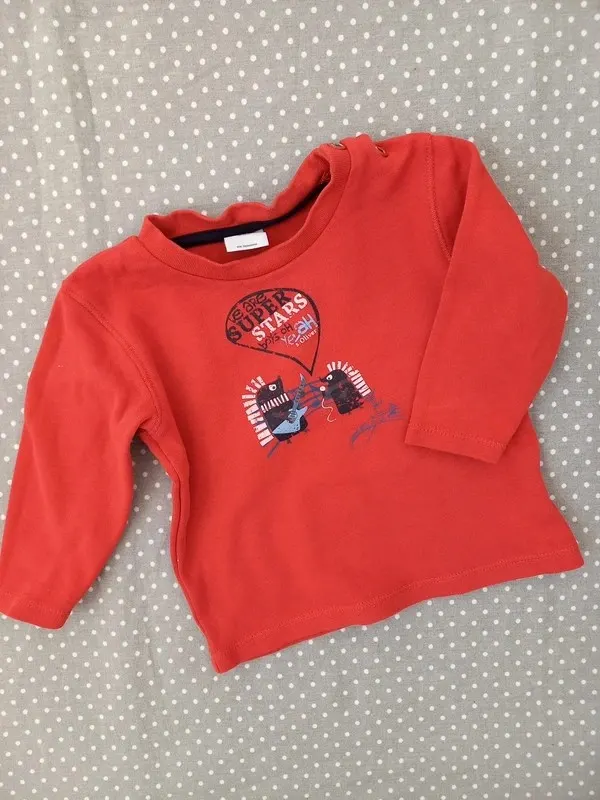 S. Oliver Baby Shirt Gr 68 Junge, Igel, rostrot, Longsleeve Herbst
