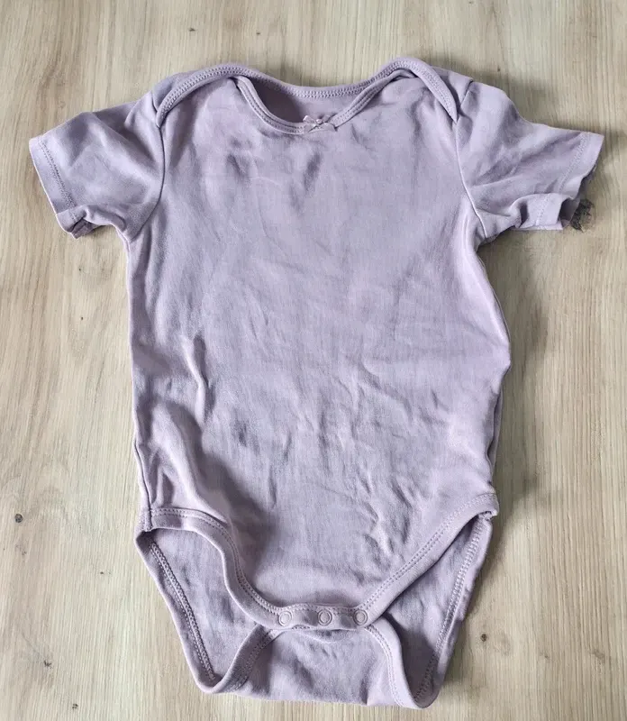 5er Set C&A Kurzarmbodies Mädchen rosa, lila, Punkte Größe 86
