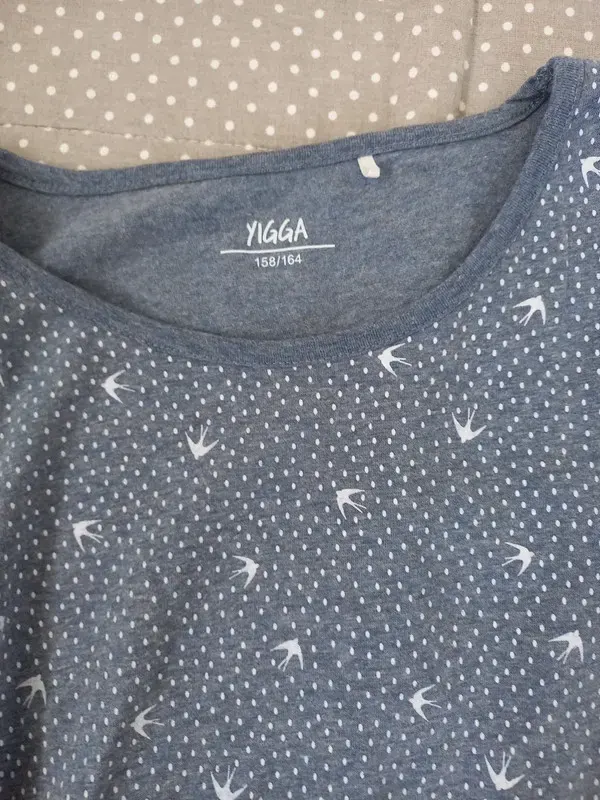Yigga Kleid Gr 158/164 neu, Mädchen, Sweat, blau, dots, Sommer