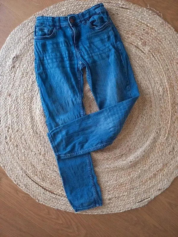 C&A Jeans Gr 140/146/152 Junge, Slim, Hose, navy