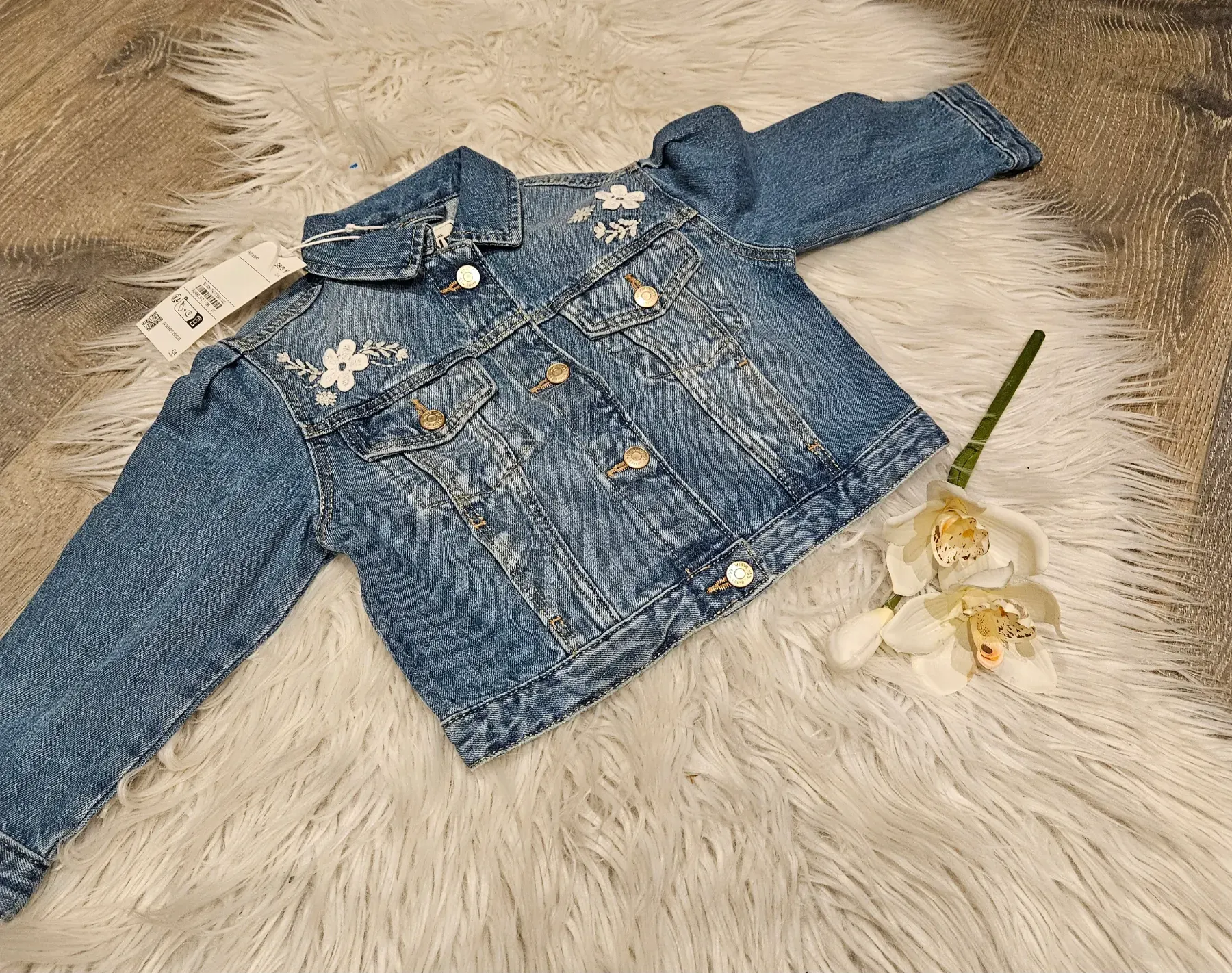NEU Mädchen Jeansjacke bestickt Gr. 98