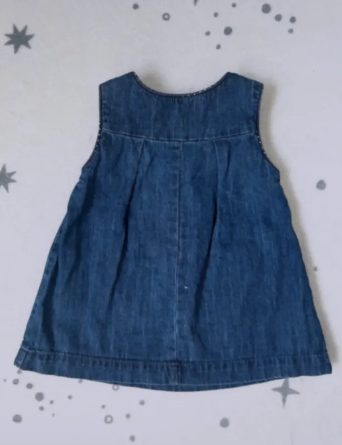H&M Baby | Jeanskleid | Gr 68 | Denim | Latzkleid