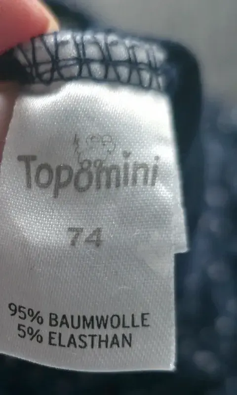 Topomini Jumpsuit dunkelblau Punkte Größe 74
