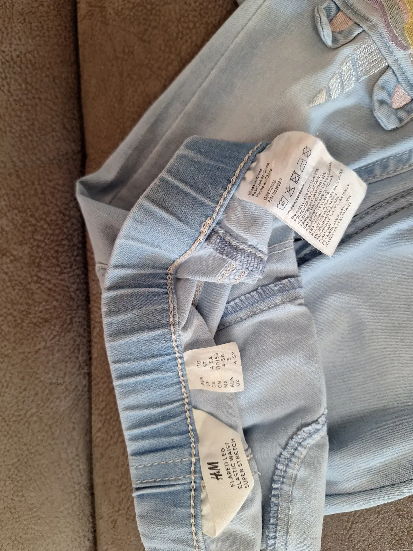 Schlaghose Super Stretch Flared Leg Jeans Einhorn