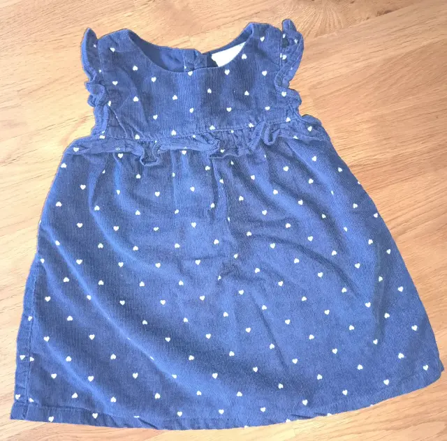 Sommerkleid Kleid feine Cord Optik Herz Motiv