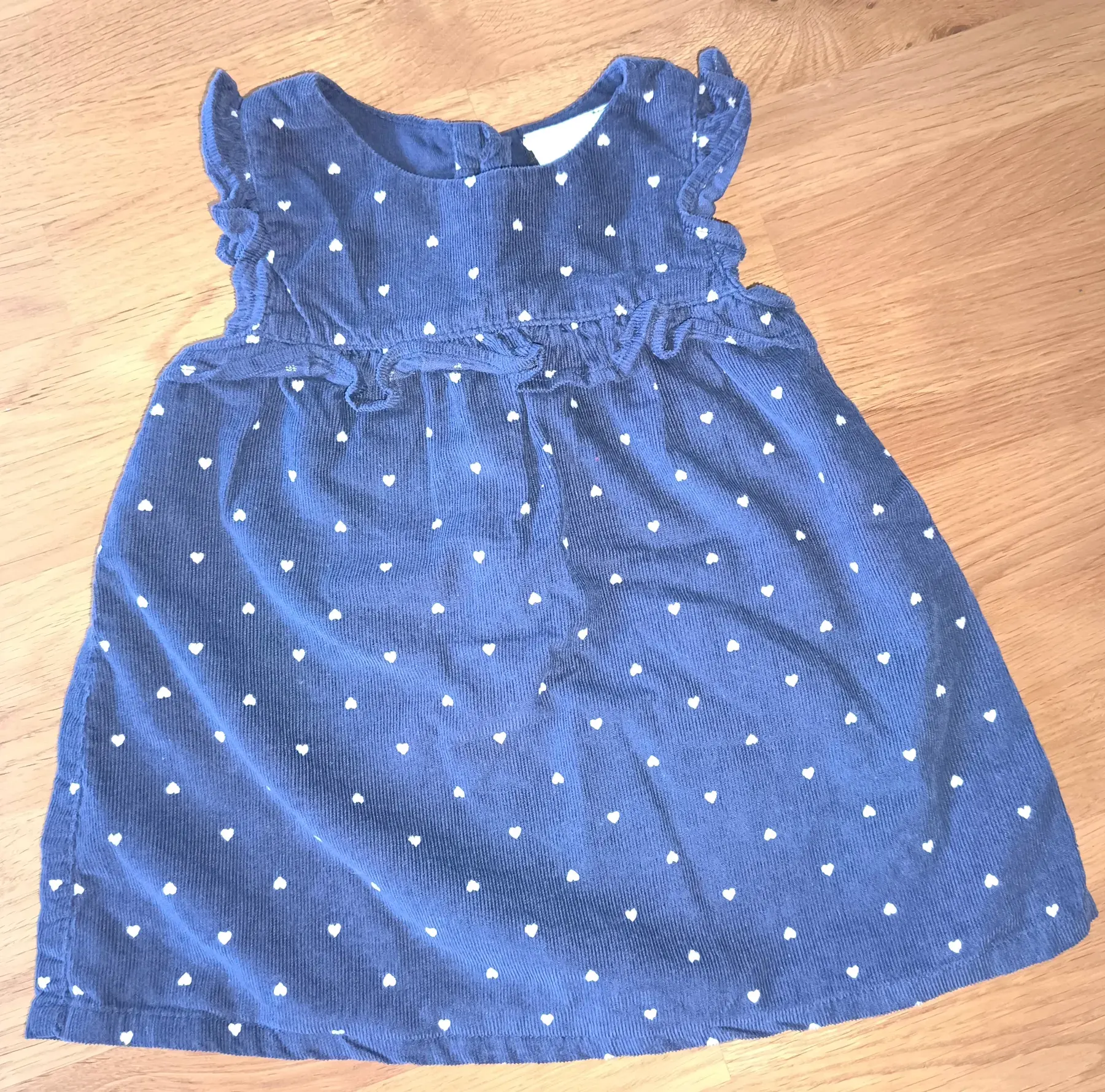 Sommerkleid Kleid feine Cord Optik Herz Motiv