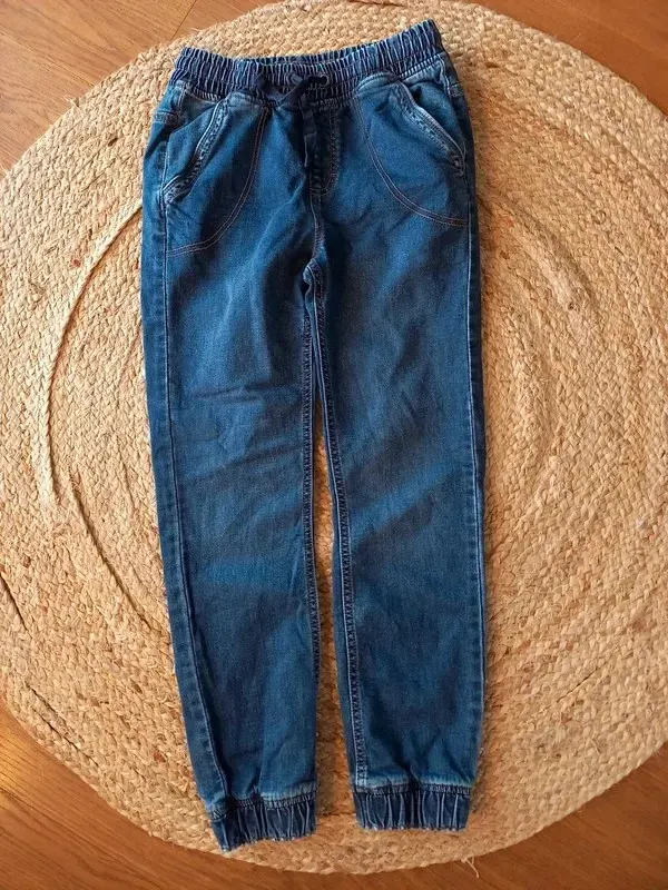 Yigga Jogger Jeans Gr 152 Junge, Hose, Gummizug, blau