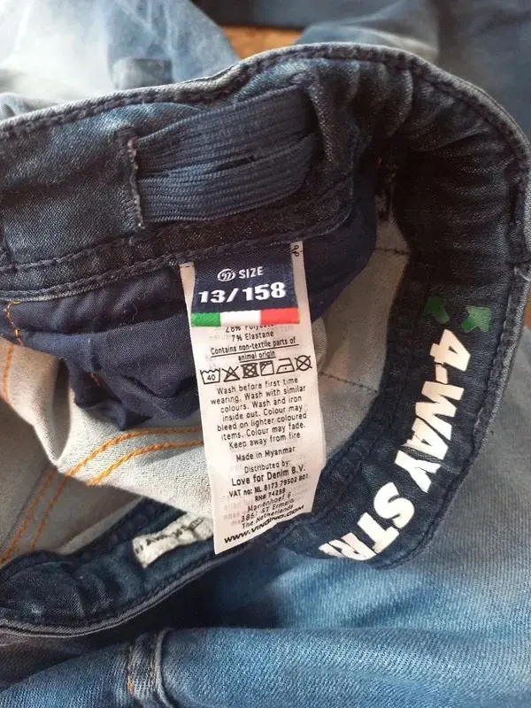 Vingino Jeans Skinny Gr 152/158, Junge, navy, used Style, Bundweite einstellbar