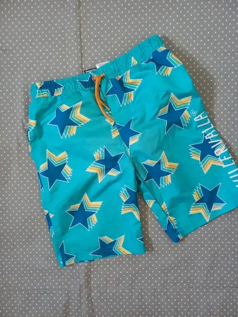 Villervala Badeshorts Bermuda Gr 134/140, blau, Sterne, Sommer Junge