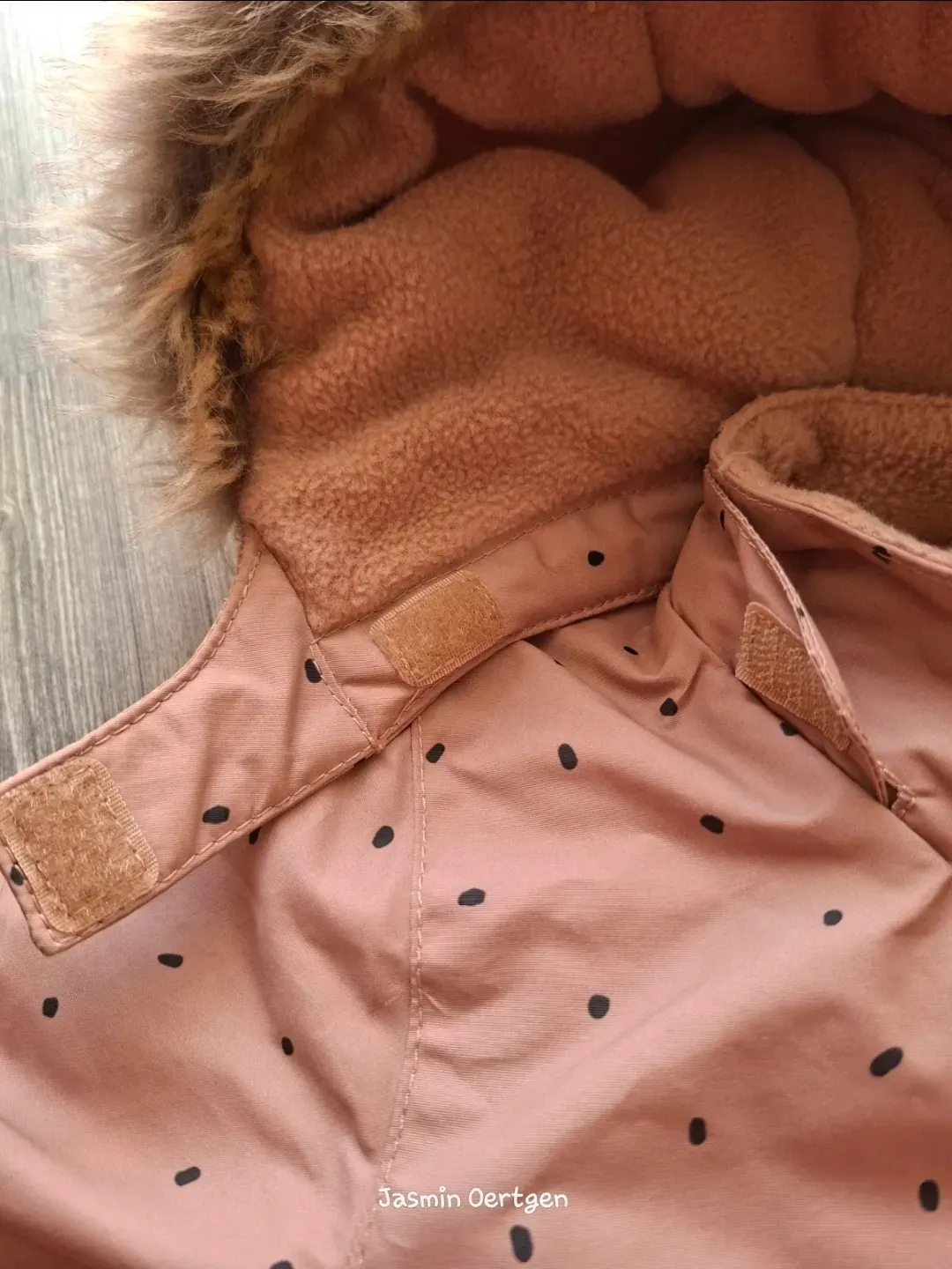 Baby Schneeanzug | H&M | Gr. 68 | Altrosa mit Punkten