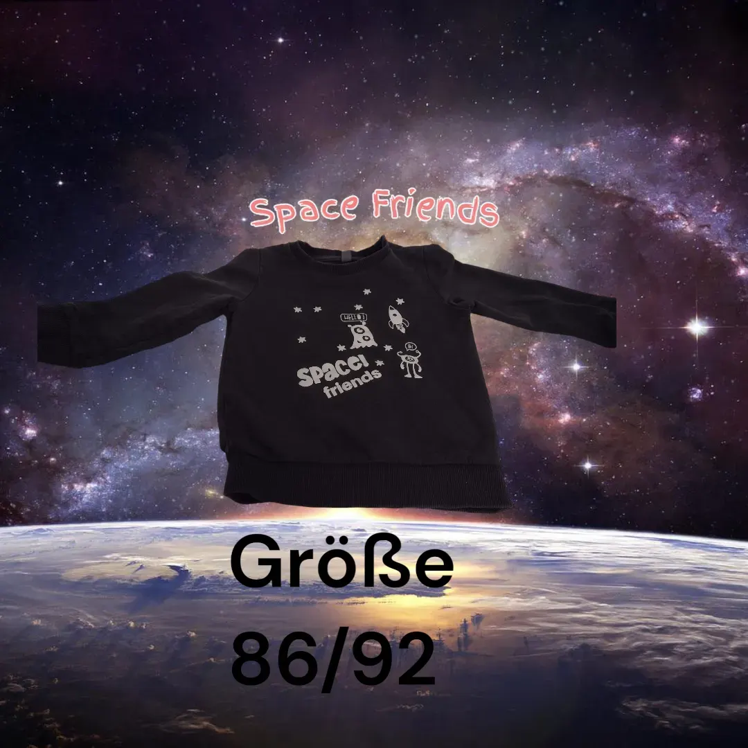 Pullover Aufdruck Space Friends 86/92 Space Friends