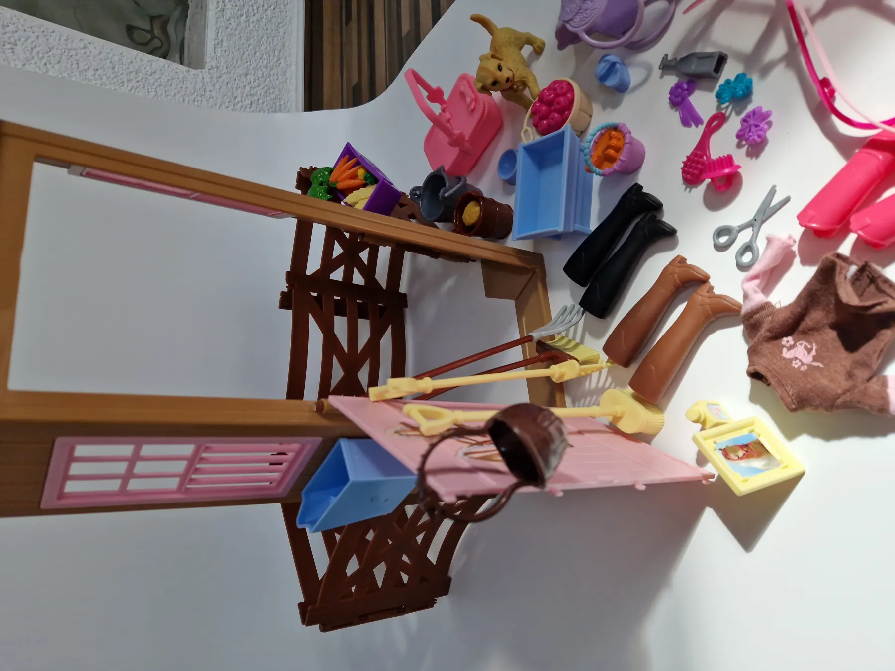 Reitstall Barbie Mattel Puppen viel Zubehör Set Paket Vintage