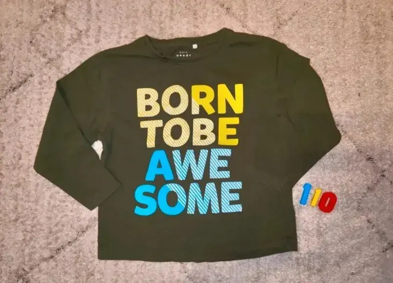 Langarmshirt Name It Größe 110 Born to be awesome