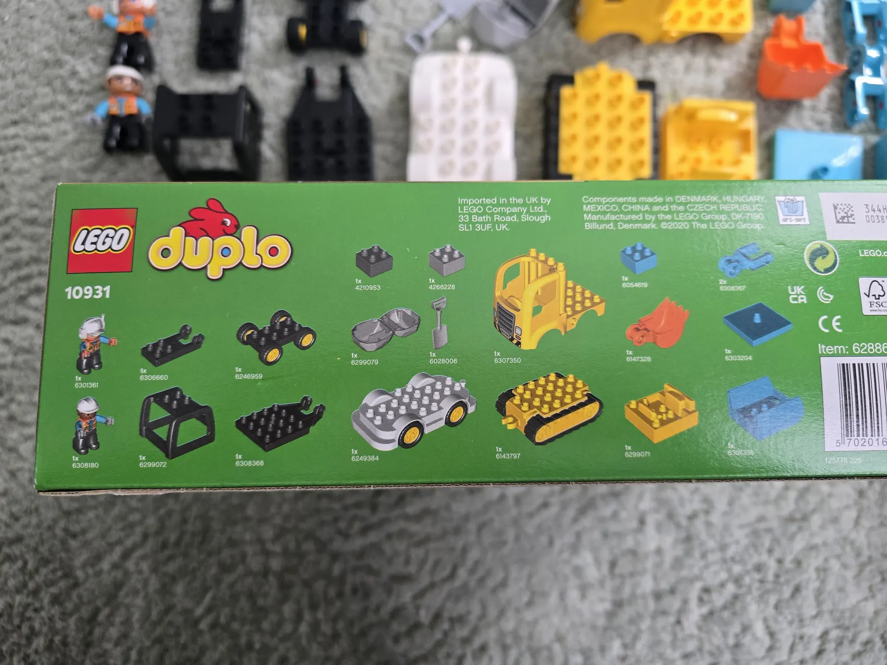 Lego Duplo Set 10931 Bagger & Laster