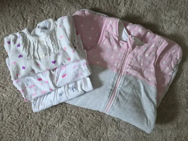 Mädchen Set Schlafanzug und Schlafsack