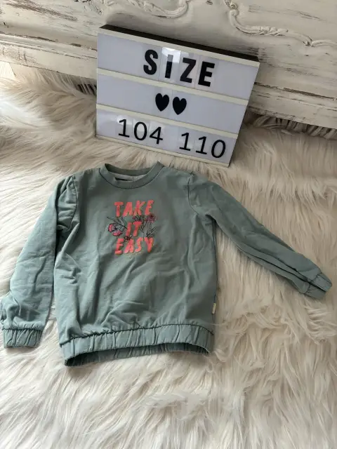 Glitzer Schmetterling Sweatshirt - Garcia - sehr gut - Gr.104/110