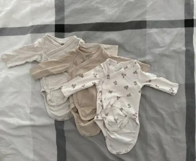 3er-Set Wickelbodys Langarm von H&M (Organic Cotton) – Gr. 56