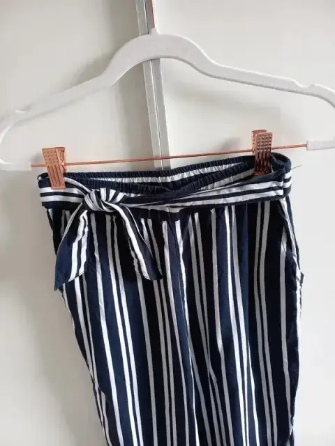 Yigga leichte Hose Gr 152 Mädchen, Sommer, maritim, gestreift Pluderhose, Haremshose