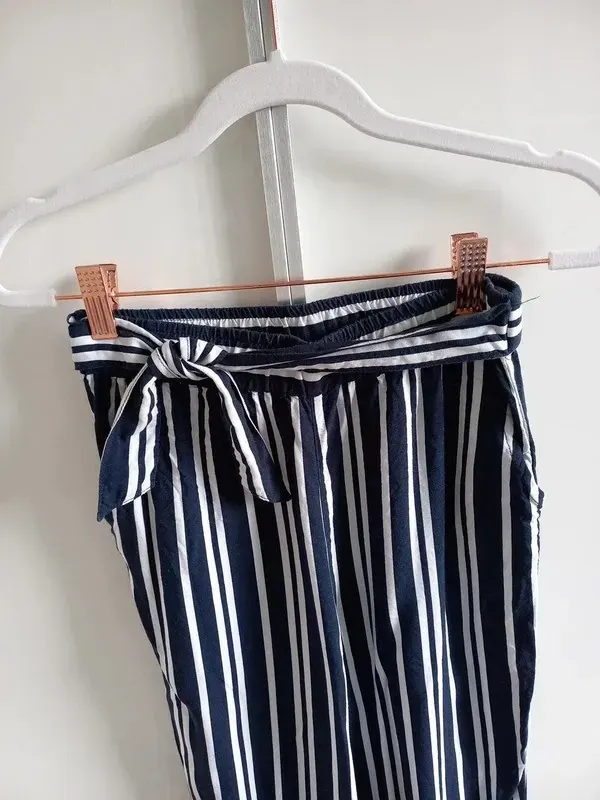 Yigga leichte Hose Gr 152 Mädchen, Sommer, maritim, gestreift Pluderhose, Haremshose