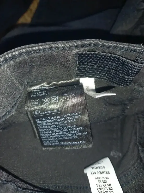 H&M Skinny Jeans Gr 158 Mädchen, schwarz, Hose, Frühling Herbst