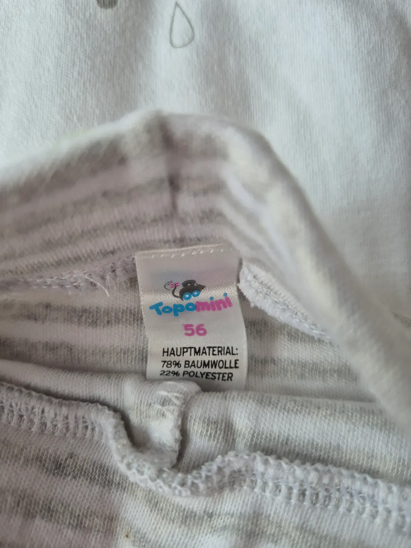 Topomini | Babyset Gr. 56 | Body Hose Mütze Wolke Unisex