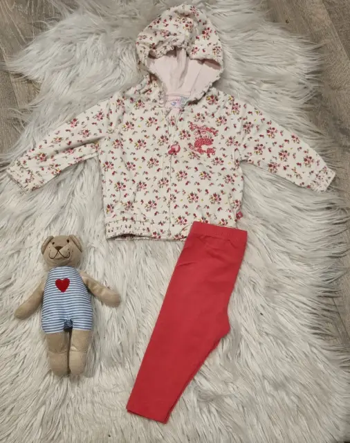 Mädchen Set ~Leggins/Sweatjacke~ Gr. 68 floral