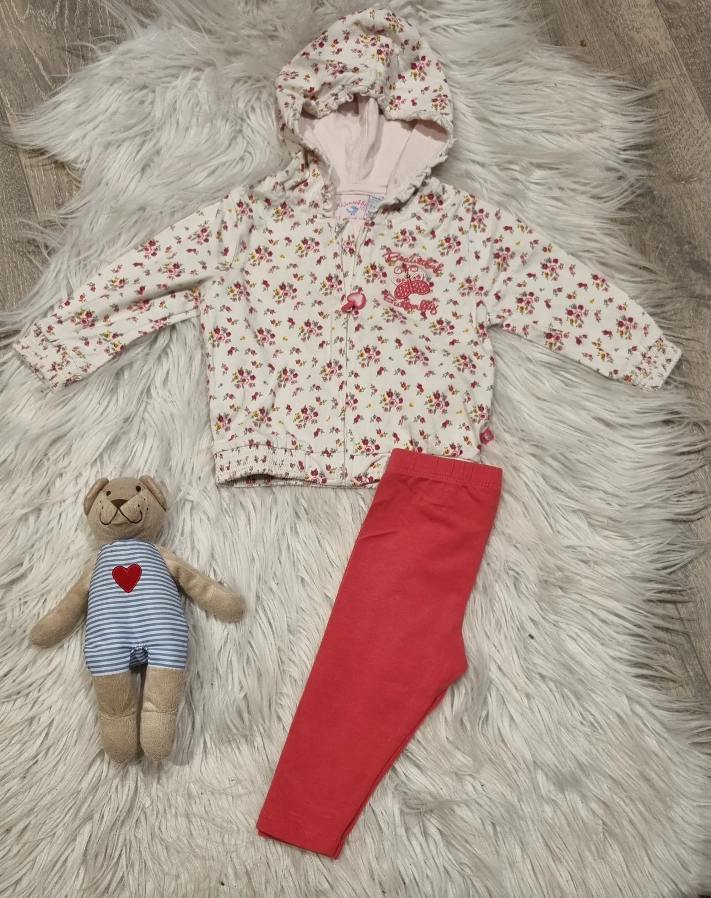 Mädchen Set ~Leggins/Sweatjacke~ Gr. 68 floral
