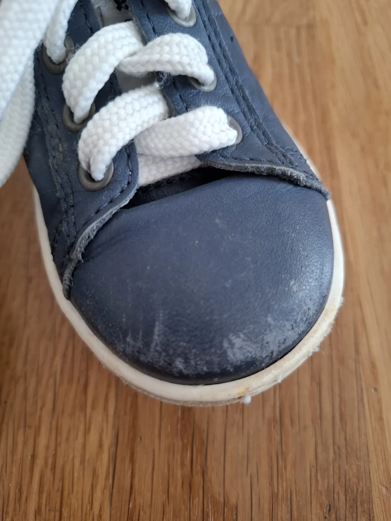 Sneaker Gr. 35 bana&Co Schnürschuhe Leder blau dunkelblau