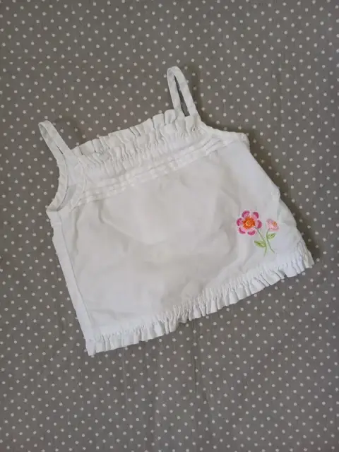 Mothercare Shirt Gr 62 Baby Mädchen, ärmellos, weiß, Sommer
