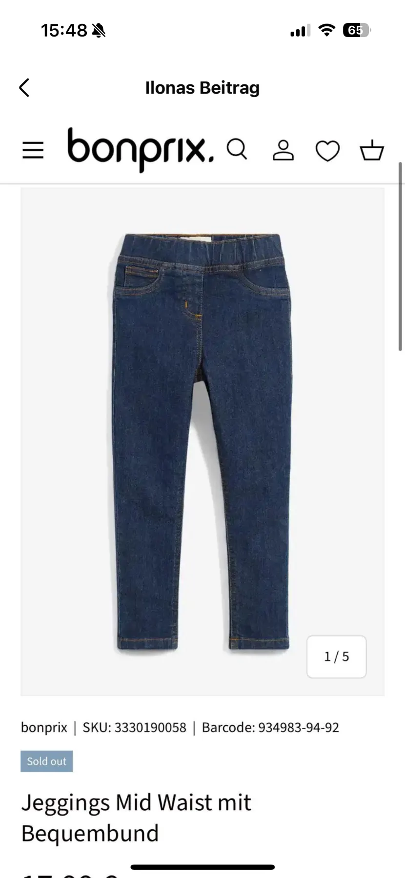 bonprix jeans gr 134