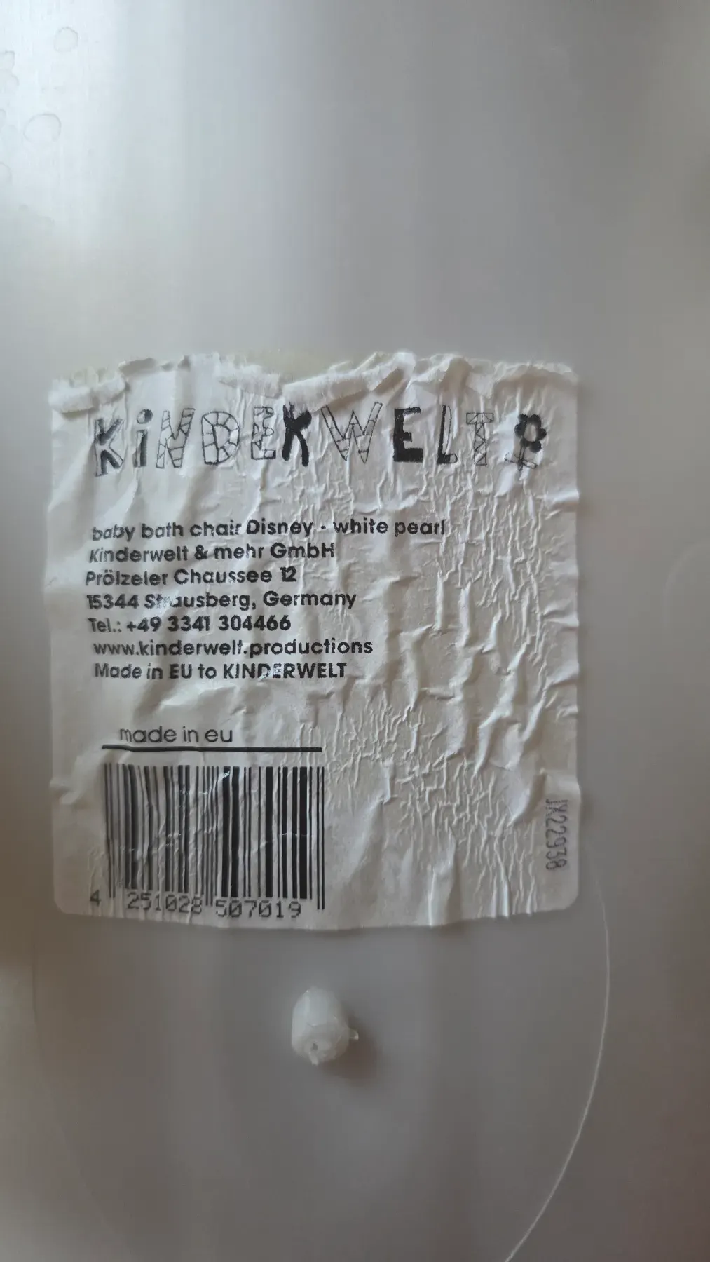 Babybadewannensitz in Weiß – Top Zustand