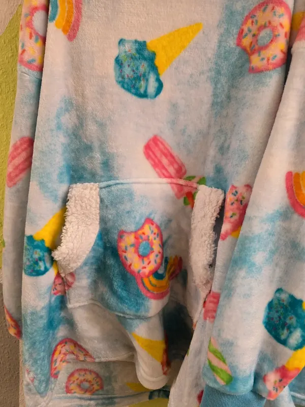 2x Winthome Kuschelhoodie Kuscheldecke