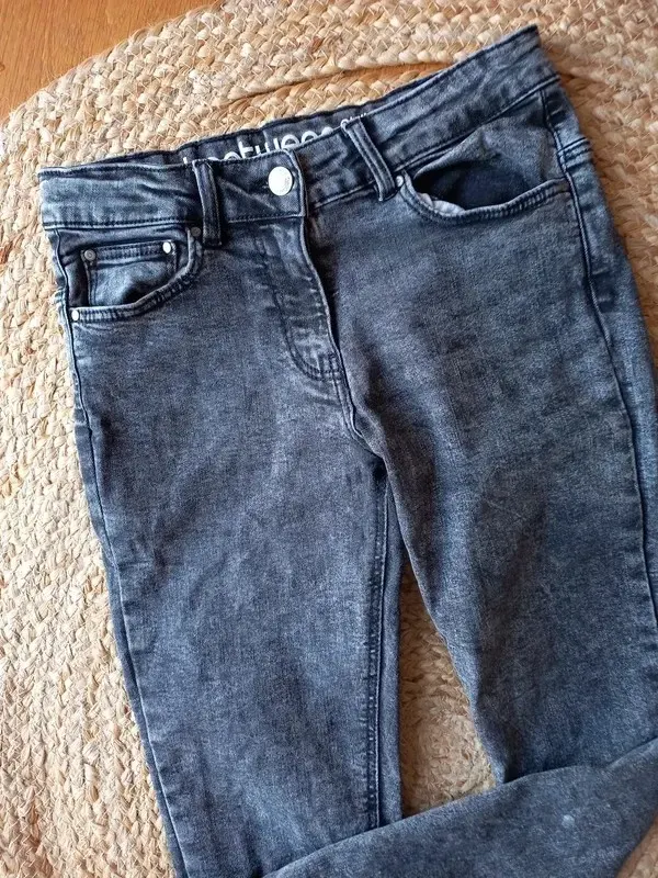 Beatwear Jeans Hose Gr 158 Mädchen, Skinny Fit, schwarz, grau stone washed, 90s