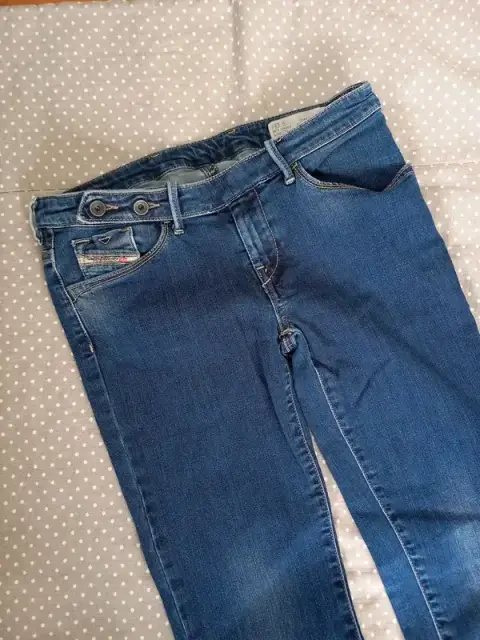 Diesel Jeans Gr 152, Mädchen, Skinny Fit, Hose, schmal, navy, dunkelblau