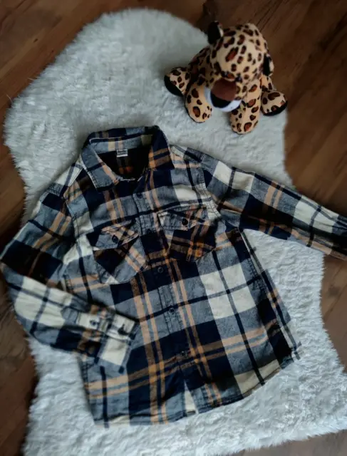 Kariertes Langarm Hemd Gr. 116