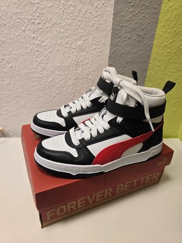 Puma Schuhe RBD Game white red black gold Gr. 38.5