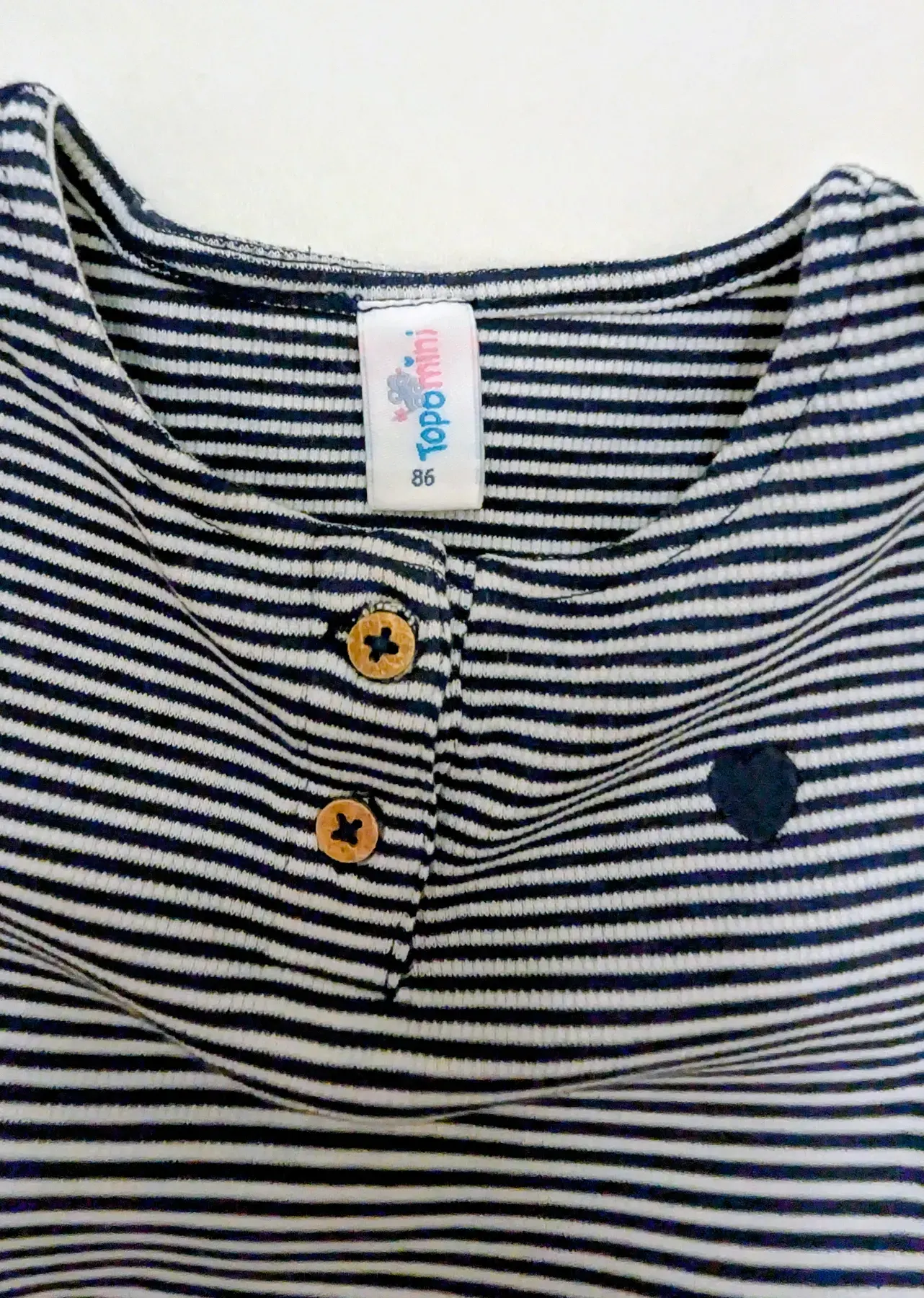 Süßes Topomini Kleid – Gestreift – Marine/Weiß – Gr. 86