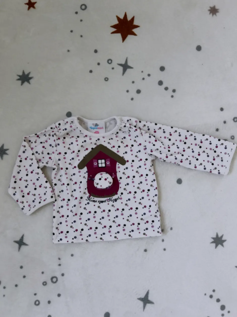 Topomini | Gr 68 | Langarmshirt | Pullover | Gepunktet