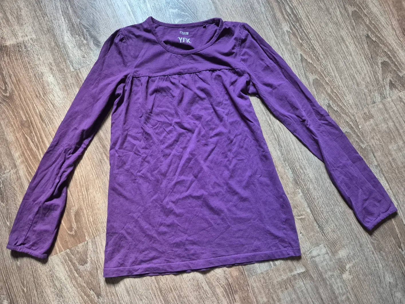 Langarmshirt Shirt Longshirt, lila, Mädchen, Y.F.K., Größe 170/176