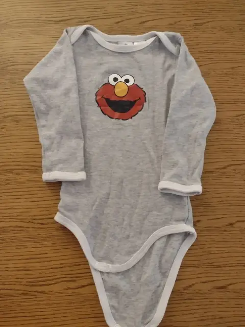 Langarmbody grau Elmo Sesamstraße 86/92