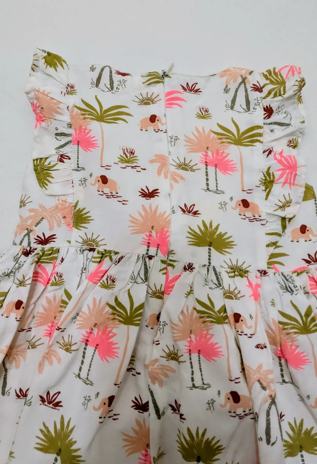 Staccato Sommerkleid - Gr. 74 - Muster: Palmen und Elefanten