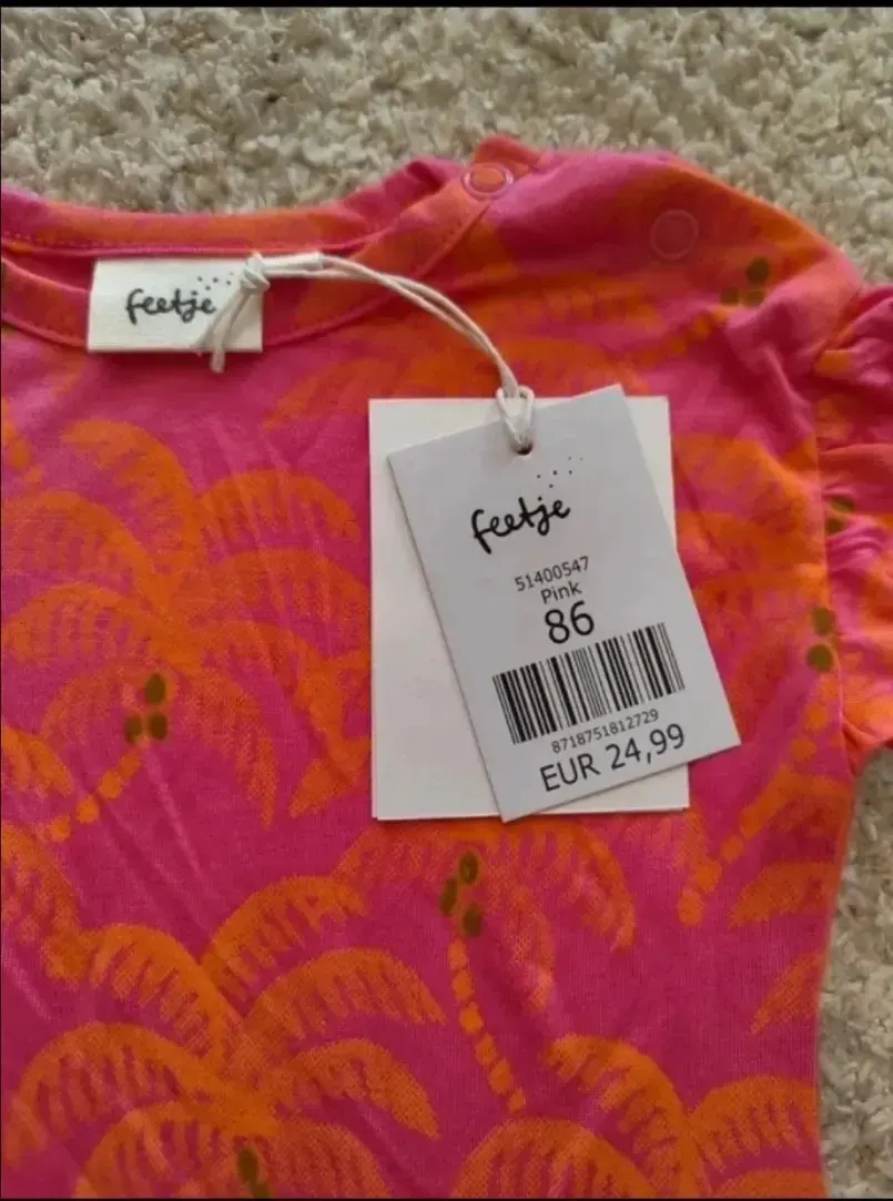 Feetje Samba Shake Kleid pink orange Größe 86
