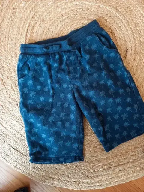 Yigga Sweat Hose Gr 140/146/152 Junge, Bio Baumwolle, blau, kurze Hose, Sommer