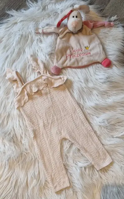 Zara Jumpsuit Strampler Gr. 62/68 ~Lochmuster~Volant Rüschen