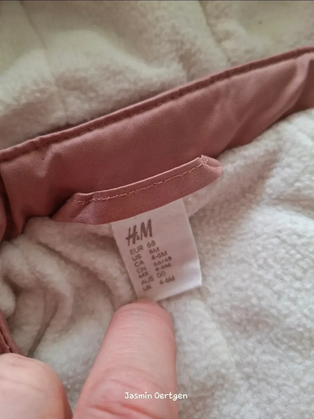 Winterjacke mit Kuschel-Fleece & Kunstfell | H&M | Gr. 68 |