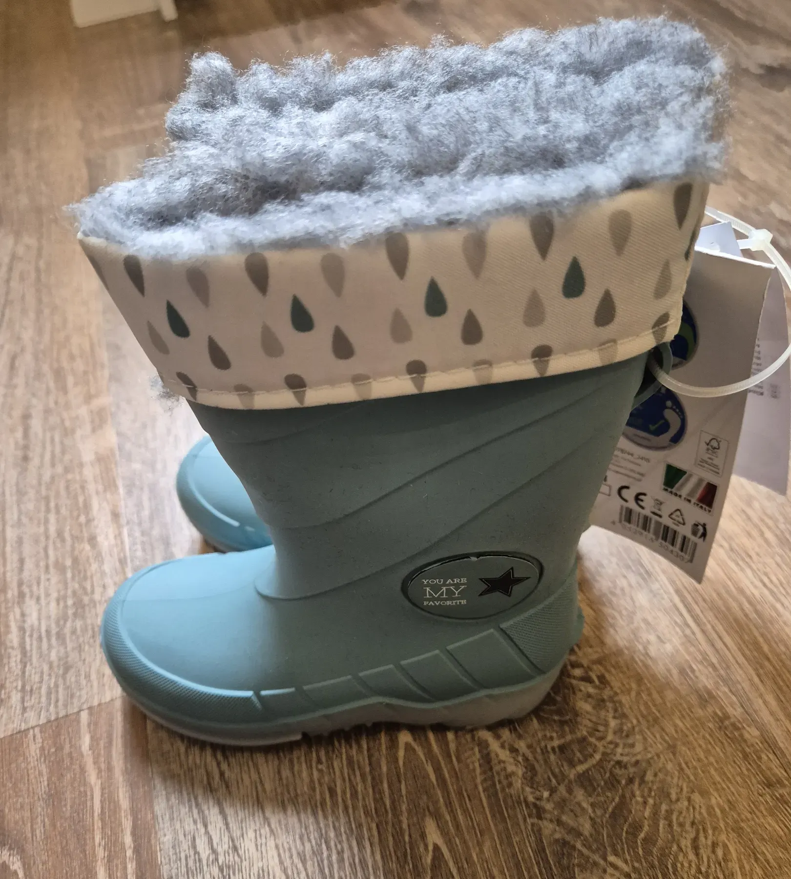 Neu - Regenstiefel mit Licht, gefüttert, Kinder, Lupilu, Größe 25
